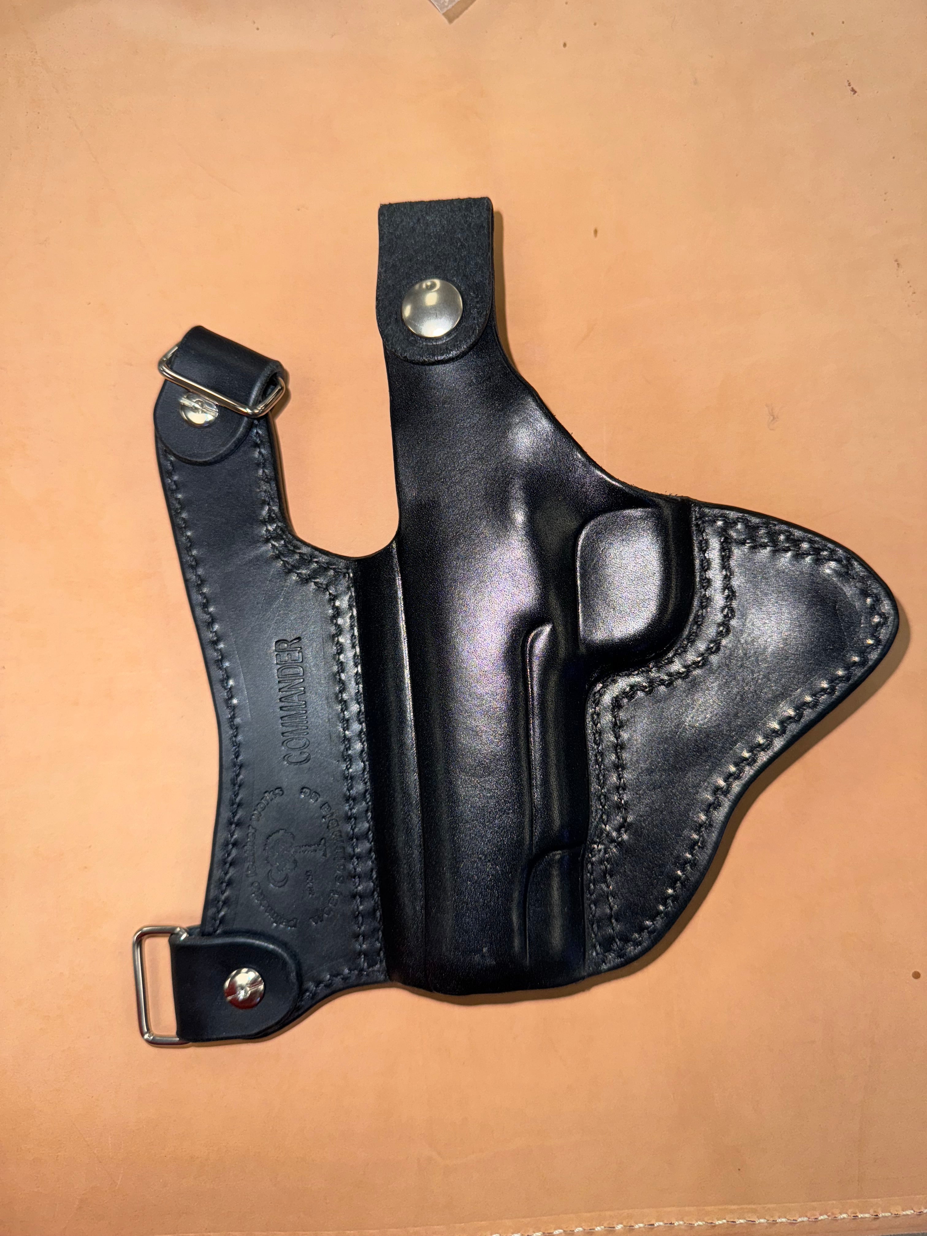 Wilson Combat Commander Shoulder Holster (Holster Only, No Straps) (R)| Palmetto Leather