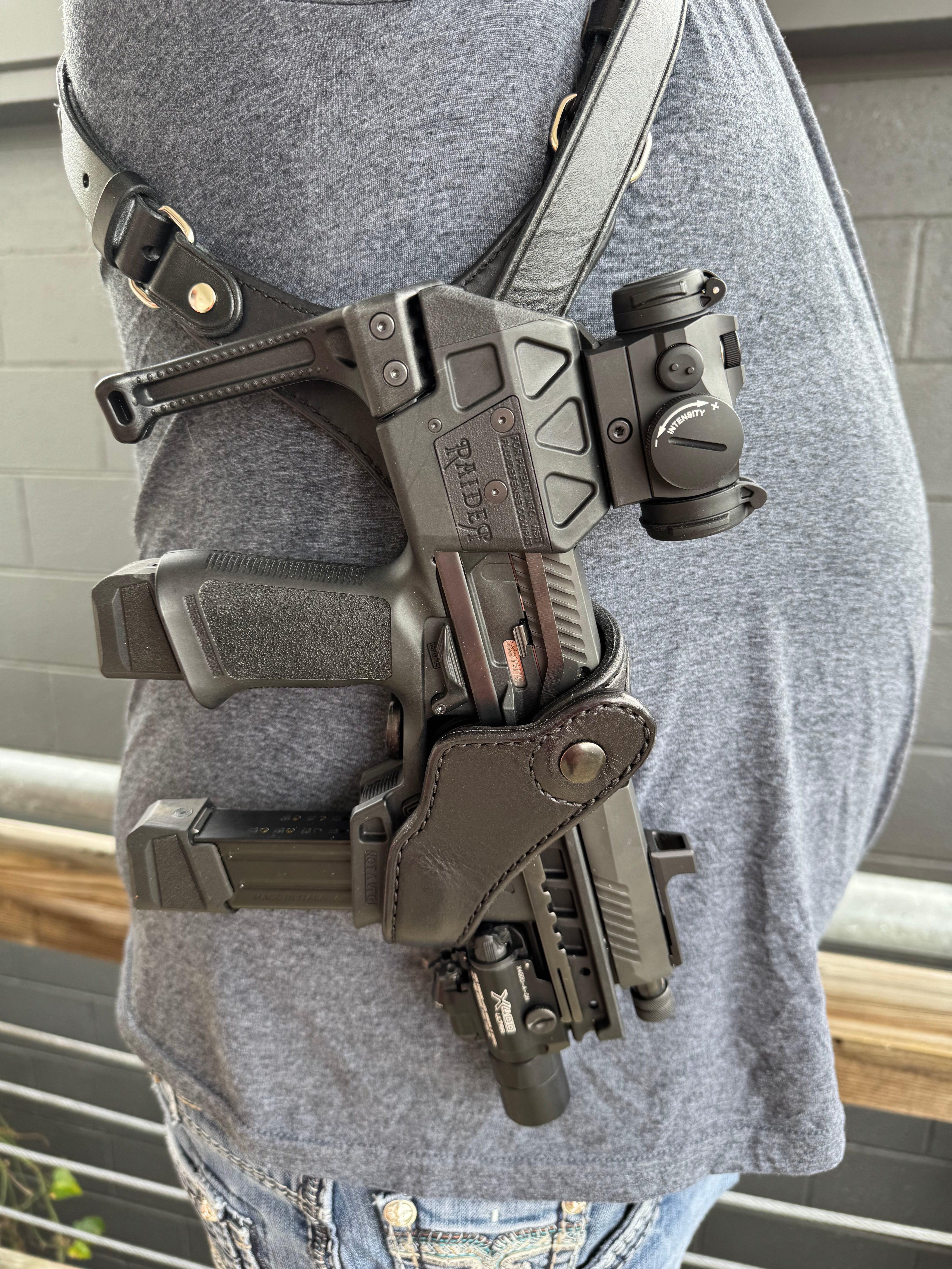 Sig Sauer Flux Legion P320 Double Shoulder Holster | Palmetto Leather