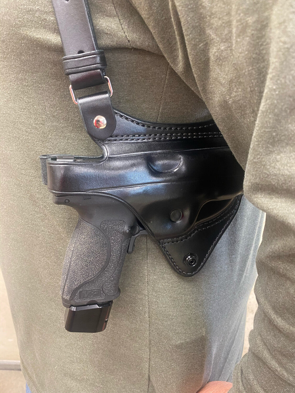 Pro Carry Leather Horizontal Shoulder Holster For Taurus 709 / 740 / PT111 / PT140 / PT145 / 24/7 G2